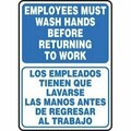Accuform BILINGUAL SAFETY SIGN EMPLOYEES SBMRST579VS SBMRST579VS